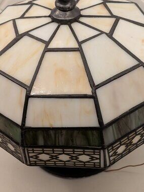 Glass 8 Vintage Spectrum Tiffany Style Stained Glass Ceiling Light Fixture